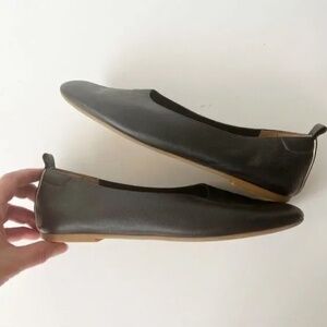 Everlane The Italian Leather Day Glove Ballet Flats Loafers Black Shoes Size 9